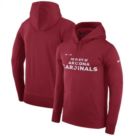 Men's Arizona Cardinals  Cardinal Sideline Property Of Performance Pullover Hoodie