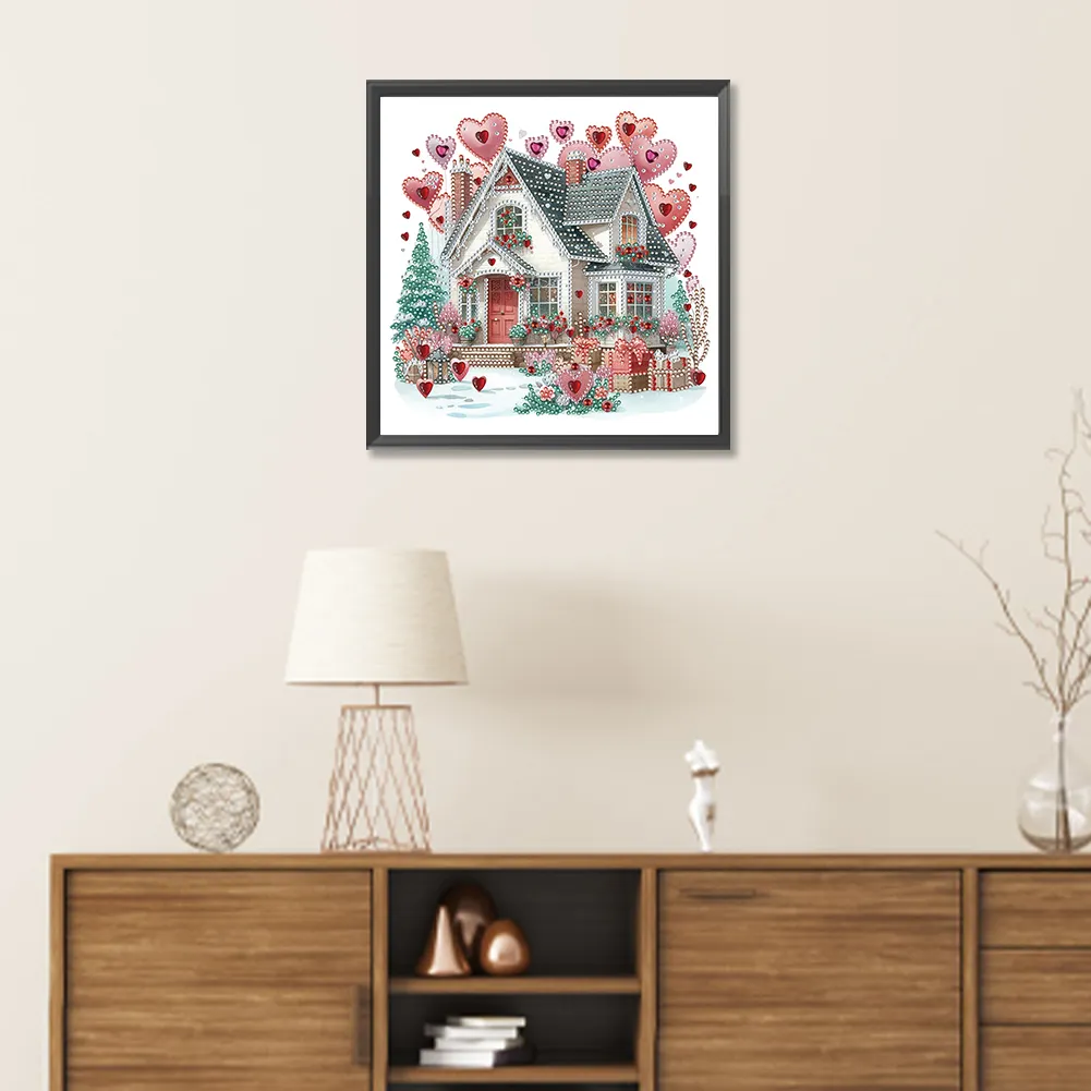 Diamond Painting - Partial Special Shaped Drill - Love House(Canvas|30*30cm)