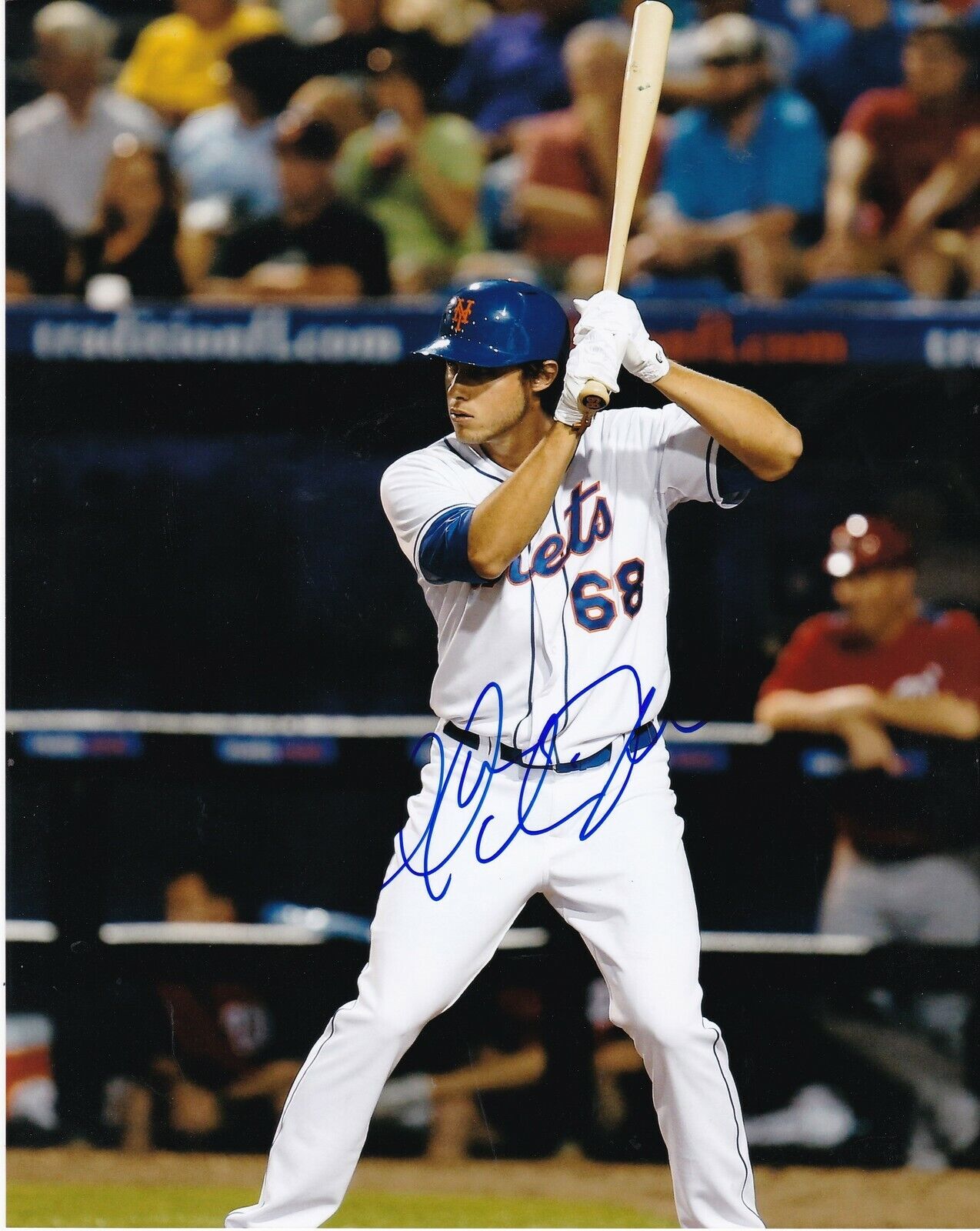 MATT DEN DEKKER NEW YORK METS ACTION SIGNED 8x10