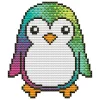 Penguin-14CT Stamped Cross Stitch Kit(14*15cm)