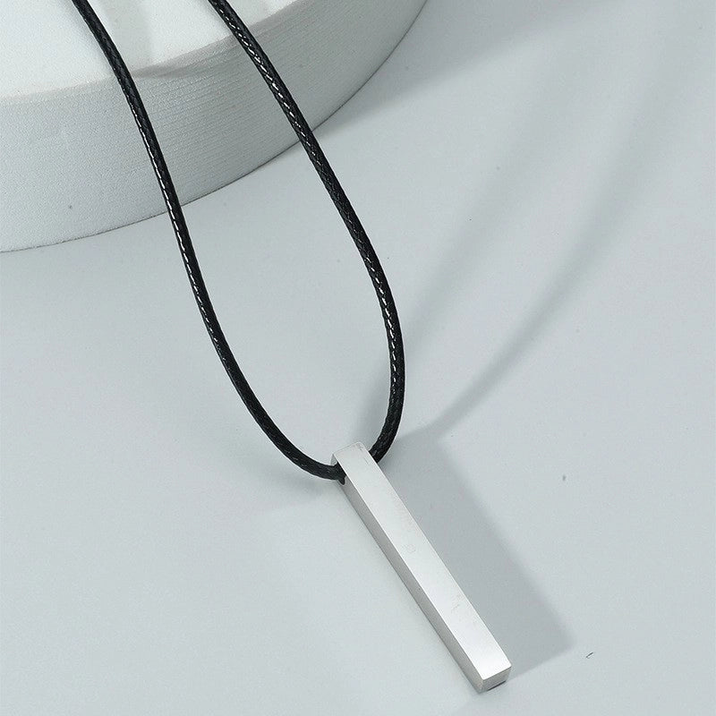 Minimalist Geometric Stainless Steel Titanium Steel Plating Men’s Pendant Necklace