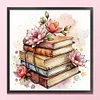 Flowers And Books-11CT Stamped Cross Stitch 40*40cm/15.75*15.75in