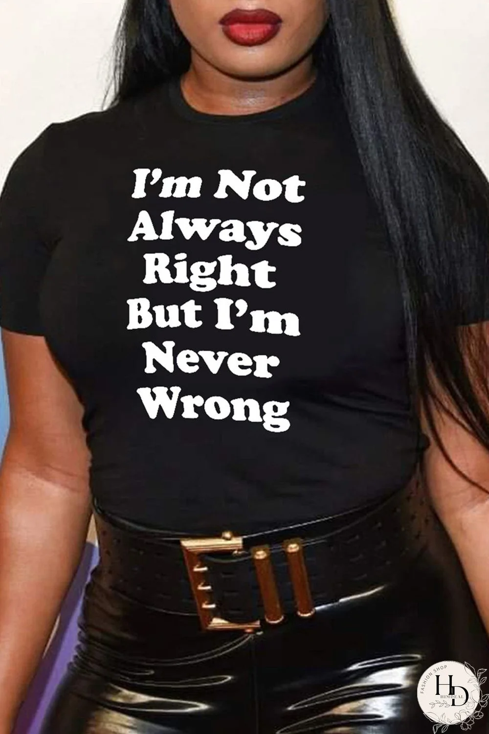 Black Fashion Casual Letter Print Basic O Neck T-Shirts
