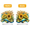 (US Local)Flower Double Sided Effect Table Top Diamond Painting Desktop Ornaments Kit (Sunflower B)