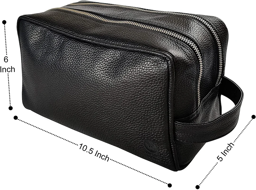 Genuine Leather Travel Toiletry Bag
