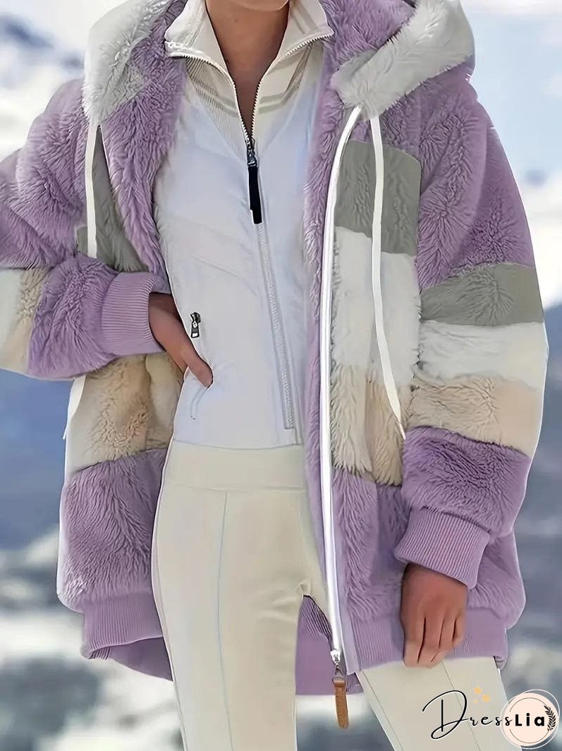 Cozy Tie-Dye Fleece Jacket for Women