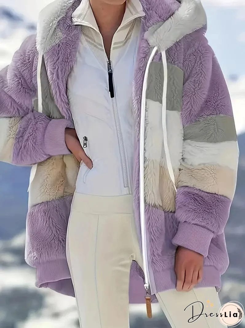 Cozy Tie-Dye Fleece Jacket for Women