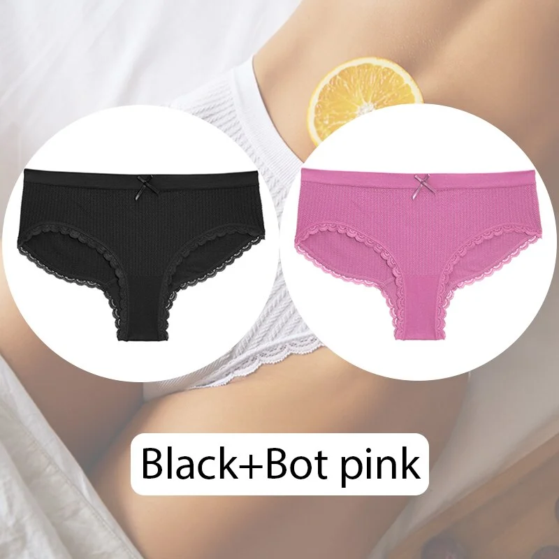 FINETOO Women Seamless Briefs 3D Jacquard Panties Low Waist Bow Underwear M-2XL Female Underpants Soft Ladies Panty Lingerie New