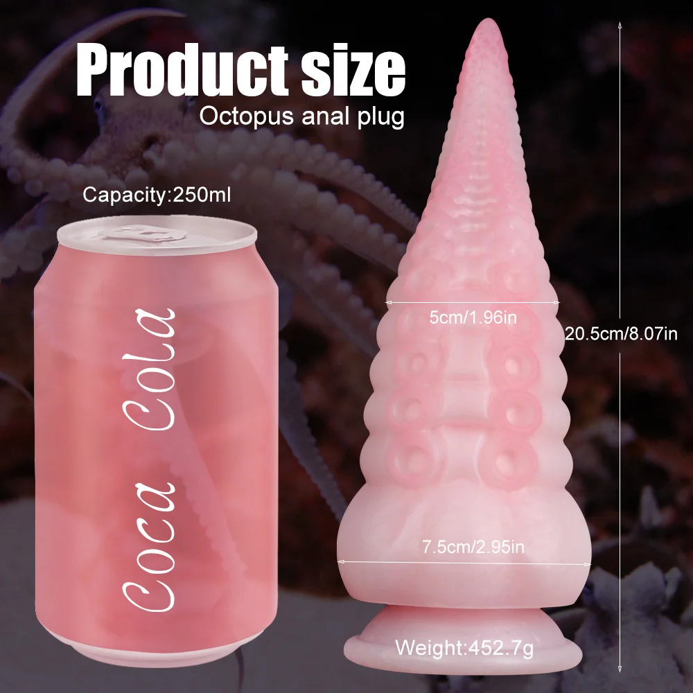 8in Multi-colored Tentacle Dildo Anal Plug Buttplug Monster Dildo (Triton)6