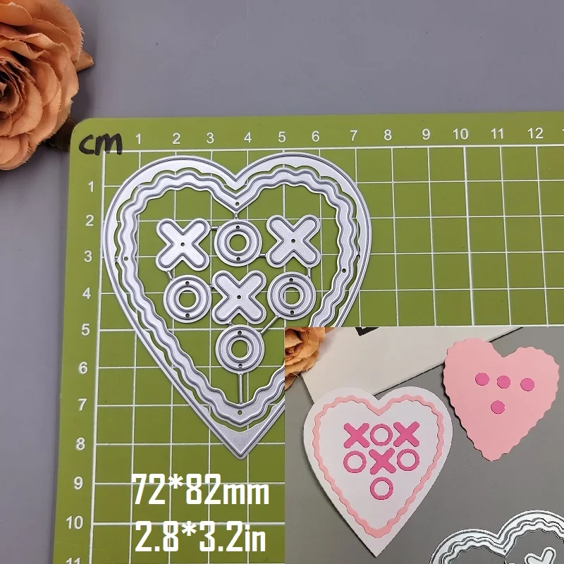 Nigikala Heart Metal Cutting Dies Scrapbooking Stencil Heart Die Cut Decoration DIY Embossing Album Paper Cards Gift