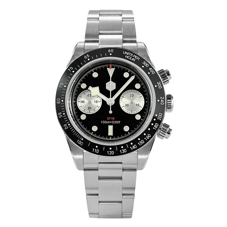 San Martin Panda BB Chronograph Retro Men Watch SN052-G-JS San Martin Watch san martin watchSan Martin Watch