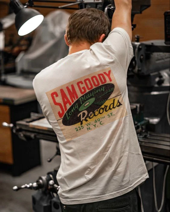 Sam Goody Printing Casual Men's T-shirt