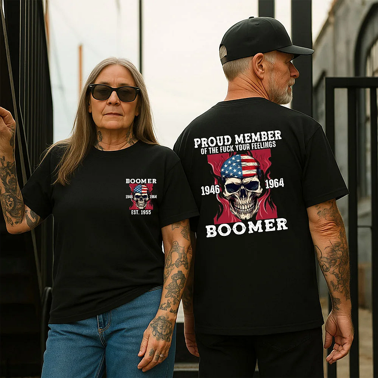 Proud Member Of The Fuck You Feelings T-shirt, Boomer Custom Year Of Birth T shirt, Cotton Tee Shirt