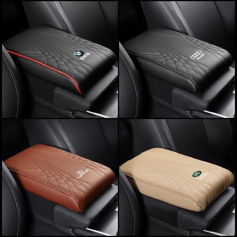 Memory Cotton Leather Car Armrest Box Pad