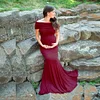Maternity Summer Elegant Photo Shoot Pregnant Shoulderless Dress