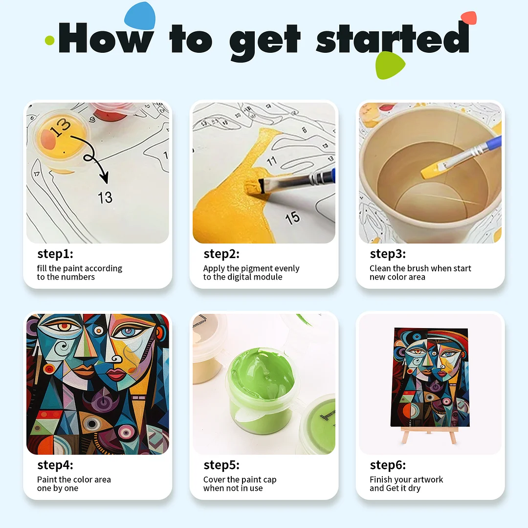 DIY Abstract Figures Paint by Numbers Kits Drawing Paintwork on Canvas 15.75x19.69inch Without Frame Canvas Oil Painting Number Painting for Beginners Adults Gift Home Wall Decor