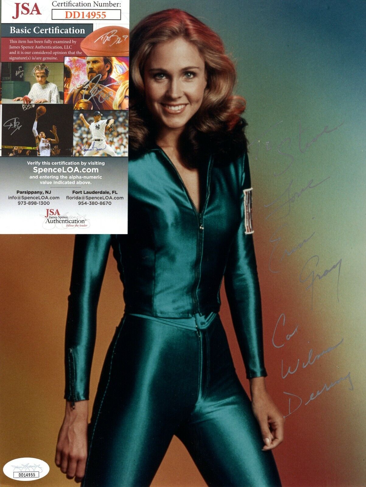 Erin Gray Actress Buck Rogers In 25th Century Hand Signed 8x10 Photo Poster painting w/ JSA COA