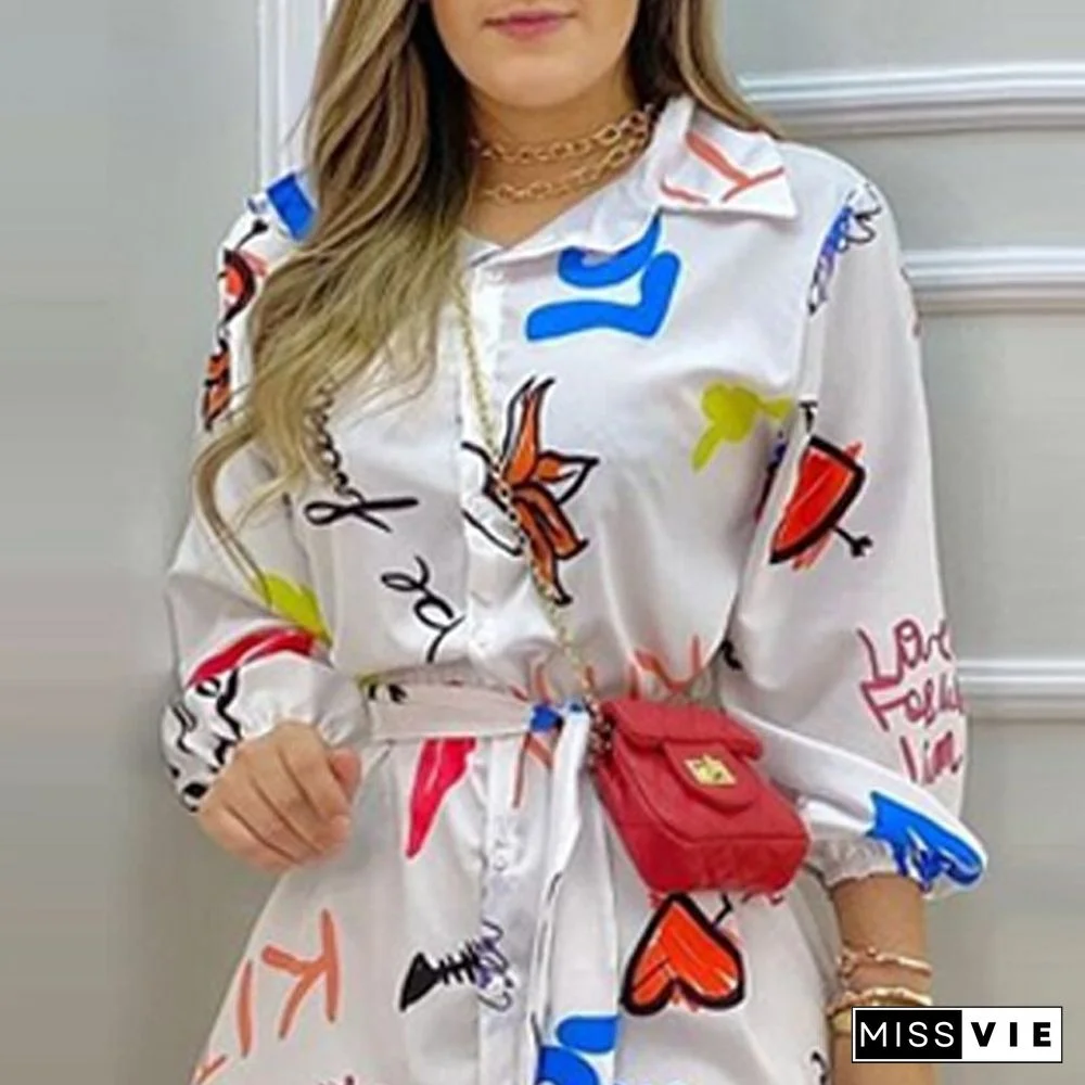 Women Casual Waistband Puff Sleeves With Letter Mini Dress Print All Dresses Length Sleeve Style Sleeve Length(cm) Pattern Type