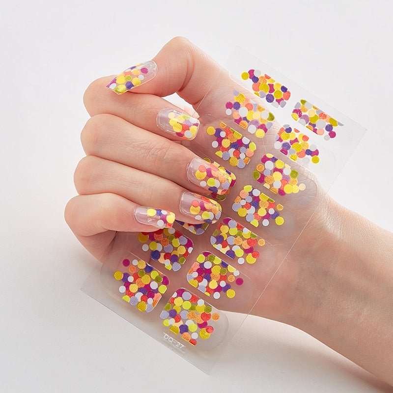 Patterned Nails With Creative Nail Polish Foil Nail Art Stickers 2020 Full Beauty Nails Art Decoration Nails Sticker Designer