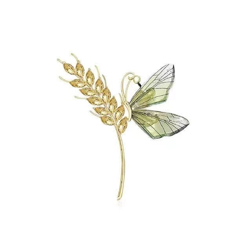 Retro Pin Dragonfly Alloy Enamel Inlay Zircon Women’S Brooches