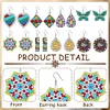 8 Pairs Double Sided Diamond Painting DIY Earring Making Kit for Women Girls