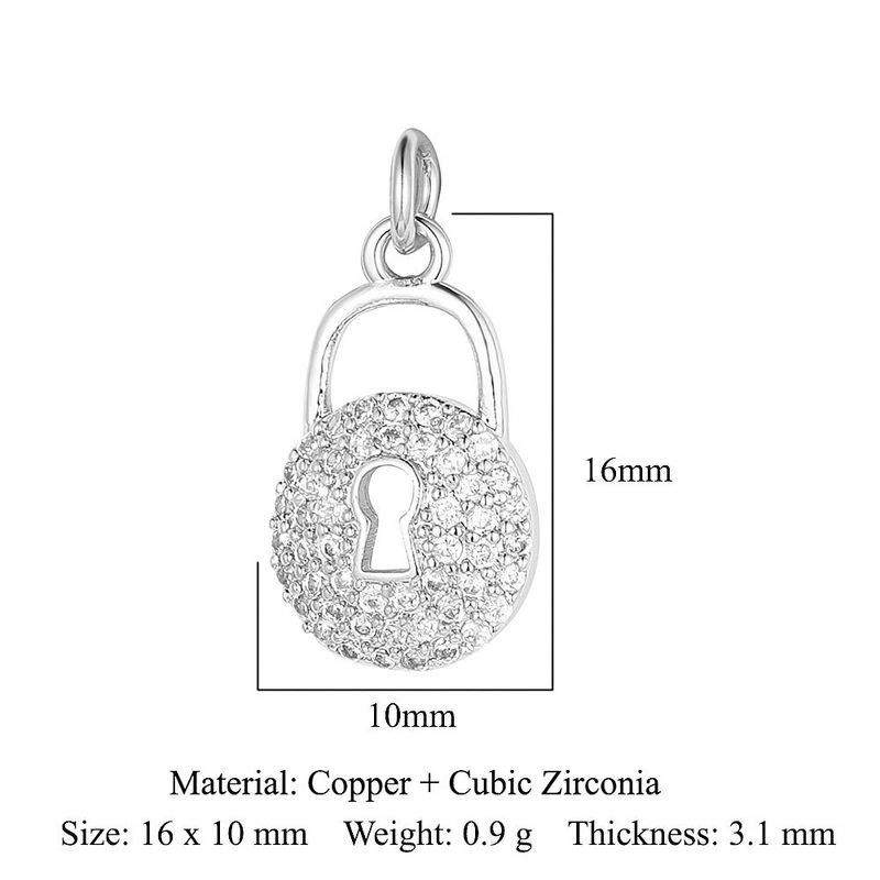 1 Piece Copper Zircon 18K Gold Plated Heart Shape Crown