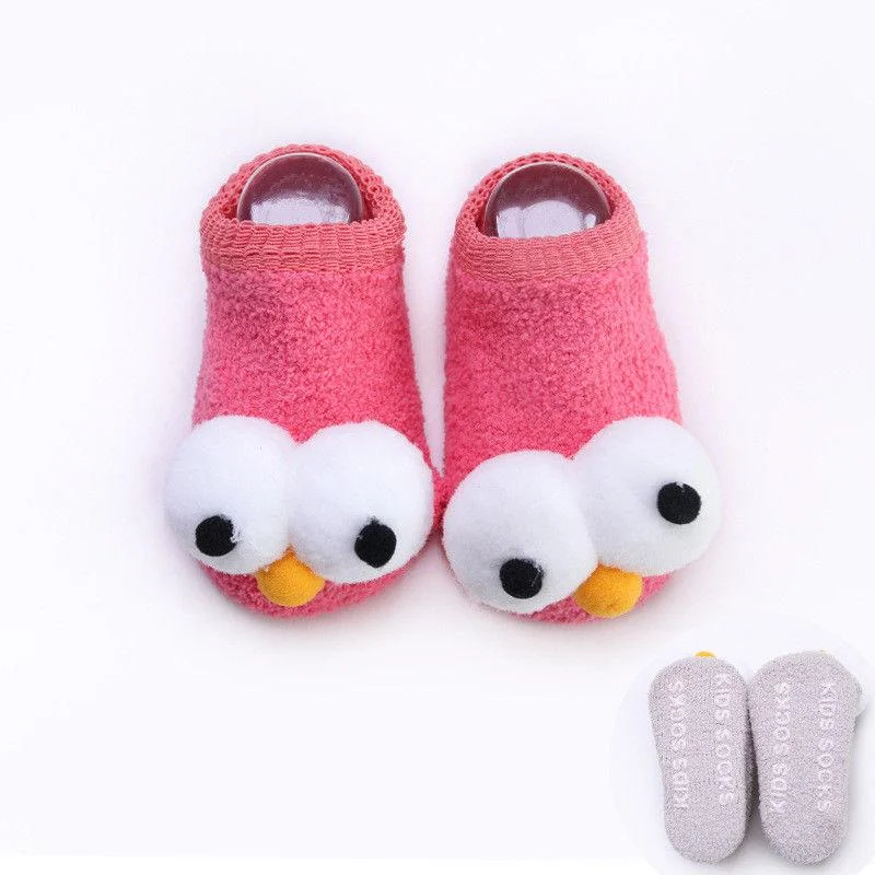 2018 Brand New Cute Newborn Infant Kids Baby Girls Boys Socks Big Eyes 6 Colors Cartoon Cotton Winter Warm Socks Outfit 0-3Y