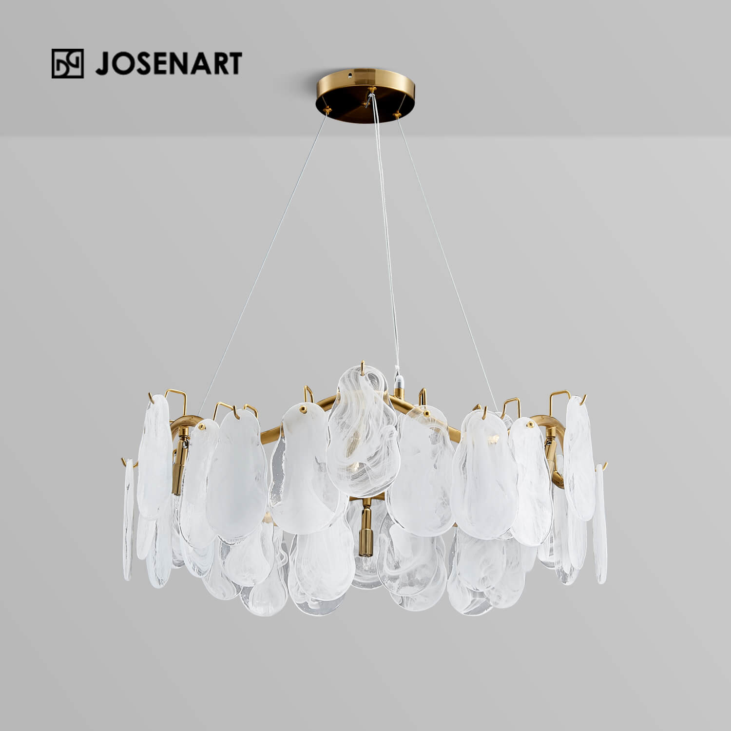 Cloud Modern Multi-Tier Cloud Glass Chandelier JOSENART Josenart