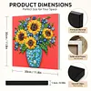 Sunflower Button Picture Art DIY Kit 30x30cm with Frame DIY Button Painting