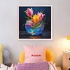 Luminous Tulip Vase-11CT Stamped Cross Stitch 40*40cm/15.75*15.75in tapestrymarket