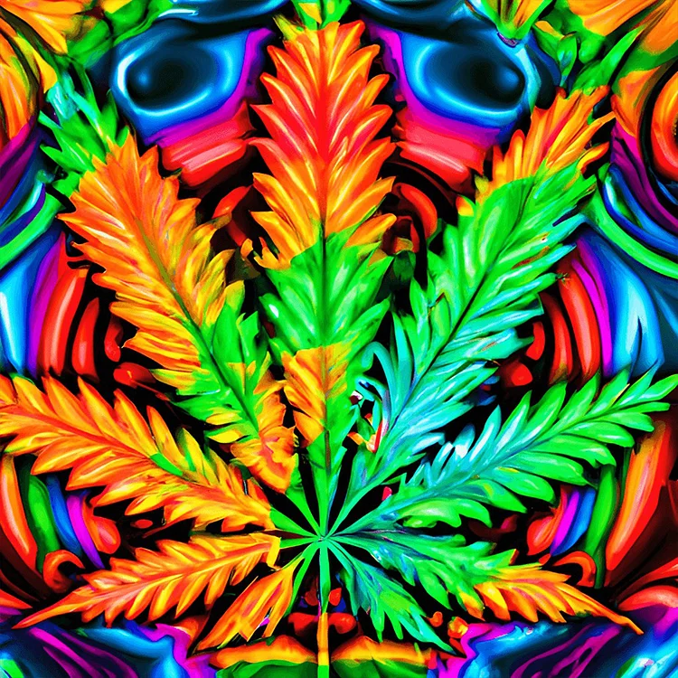 Marijuana Leaf 30*30CM(Canvas) Full Round Drill Diamond Painting gbfke