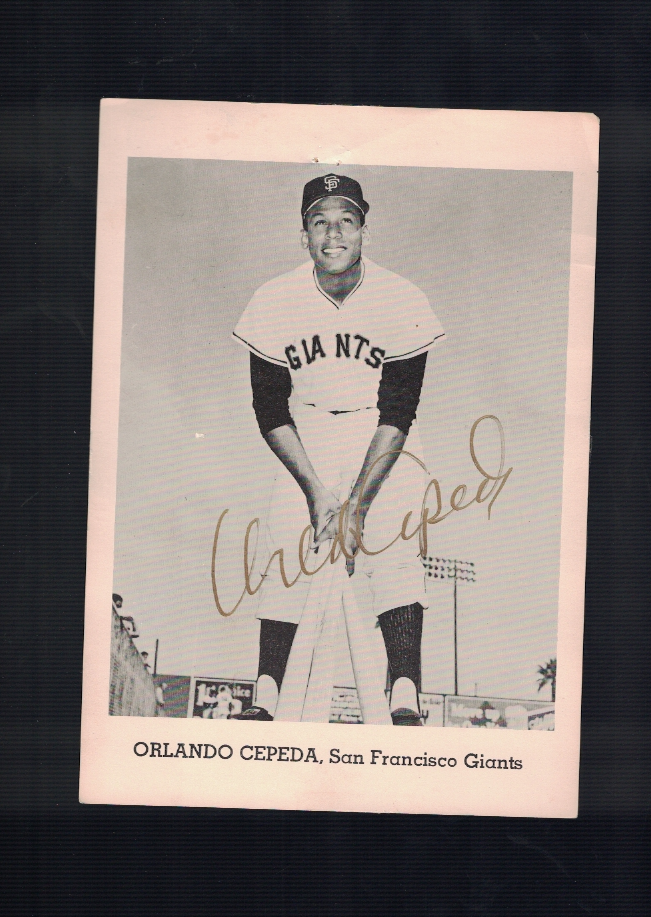 Orlando Cepeda San Francisco Giants Signed 5x7 Picture Pack Photo Poster painting W/Our COA