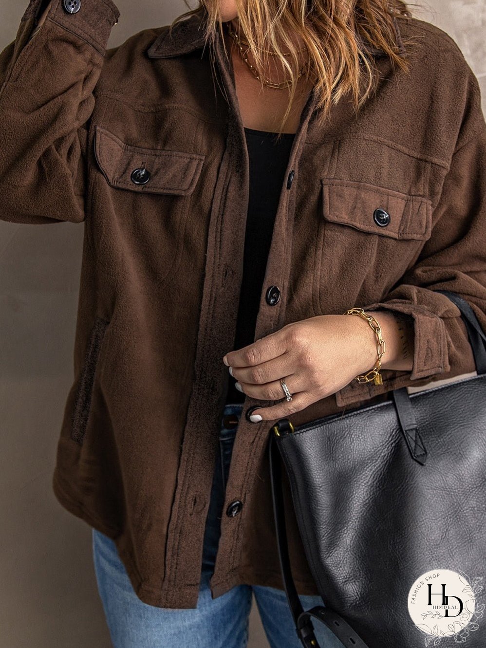 Winter Brown Fleece Shirt