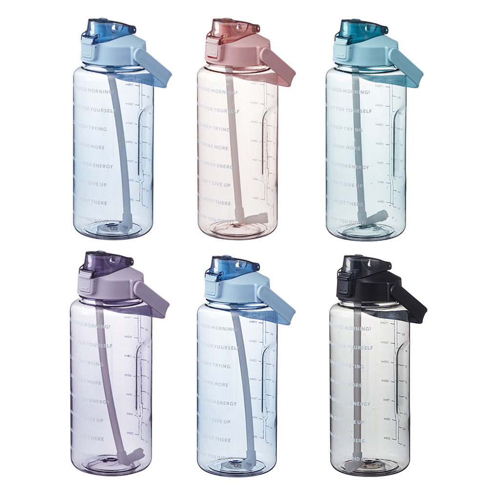 

Water Bottle Cup Sports Travel Straw Drinking Bottles Jug with Time Scale, Without, 501 Original