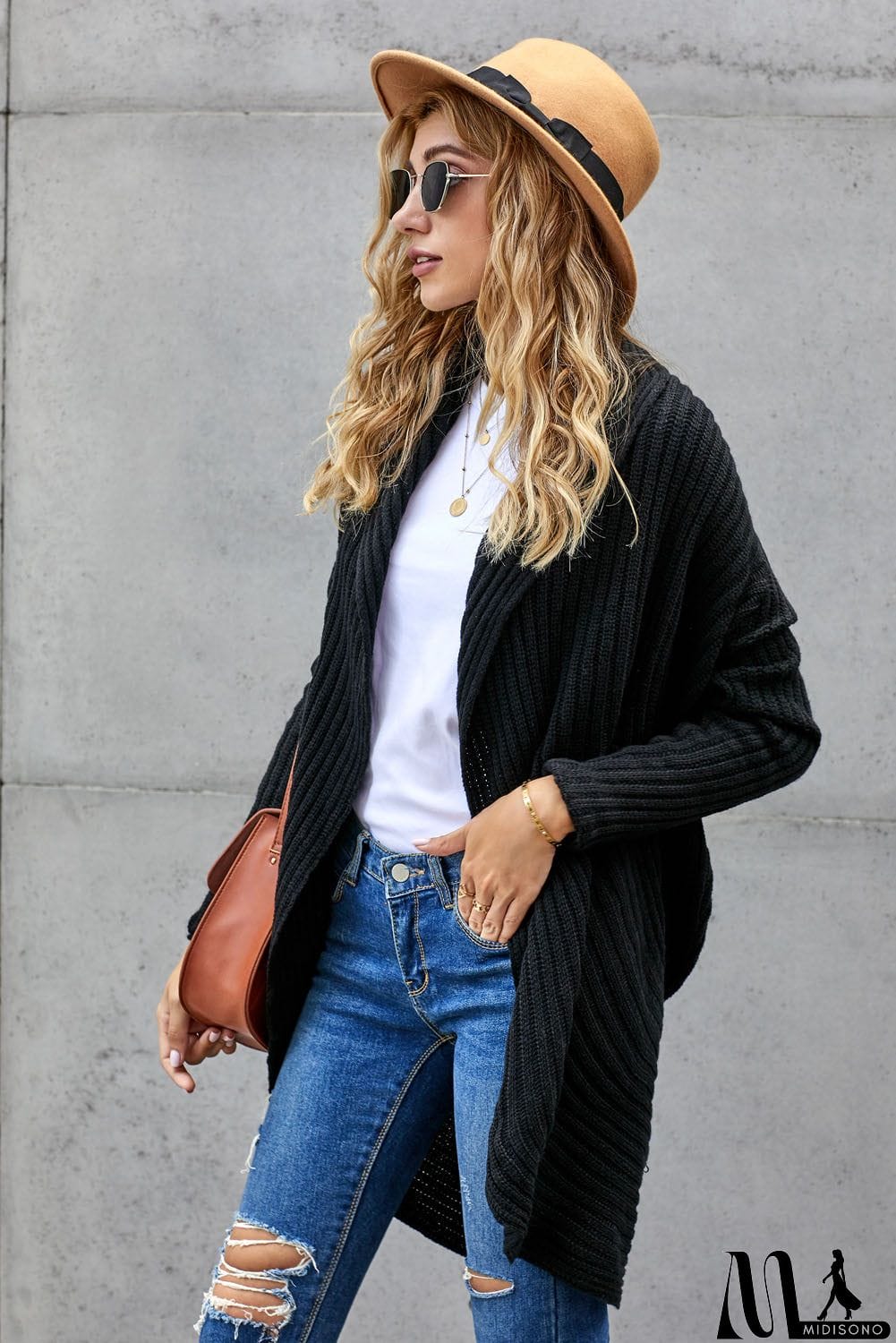 MidiSono - Cashmere Blend Convertible Cardigan