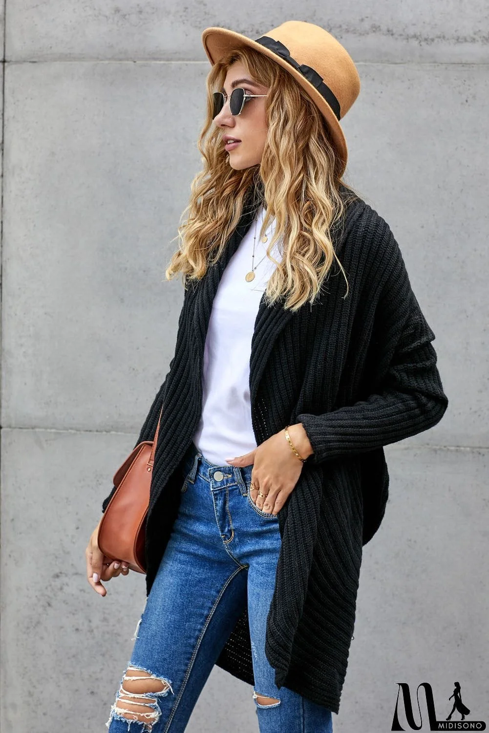 MidiSono - Cashmere Blend Convertible Cardigan