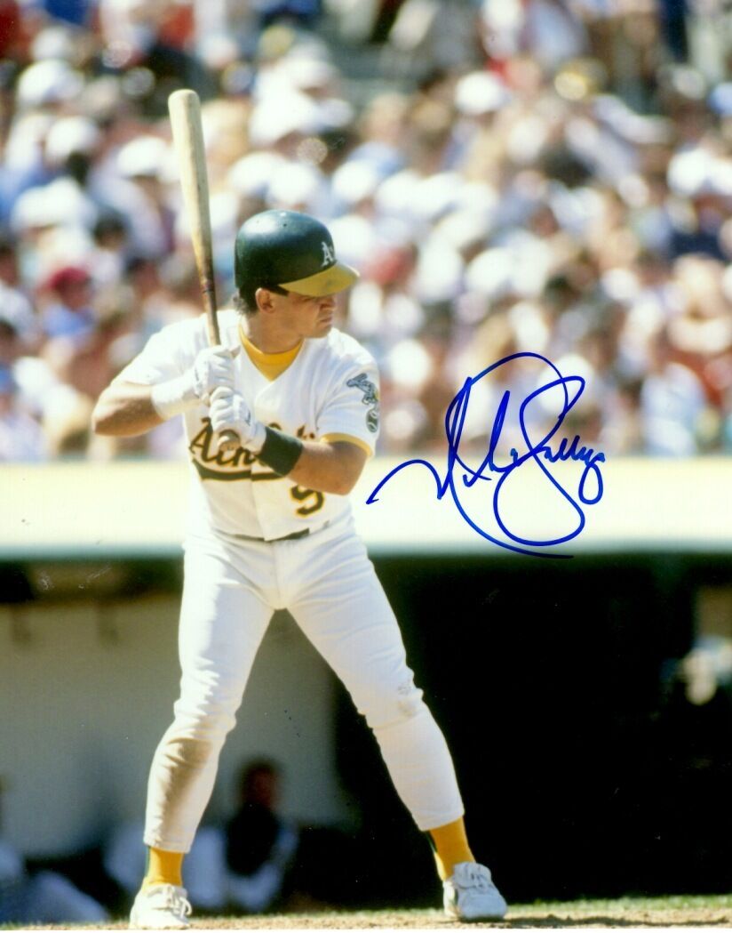 Autographed MIKE GALLEGO Oakland A's 8x10 Photo Poster painting w/ COA