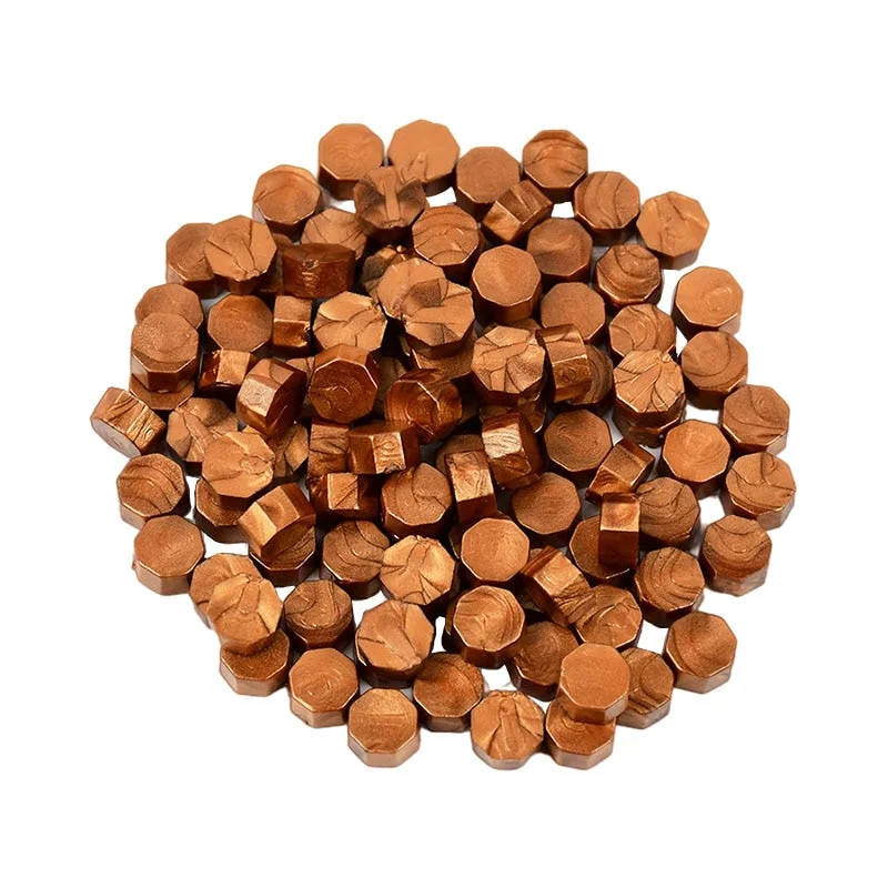 100Pcs/Bag Retro Wax Seal Colored Wax Beads DIY Scapbooking Octagon Sealing Stamp for Envelope Letter Wedding Party Invitation
