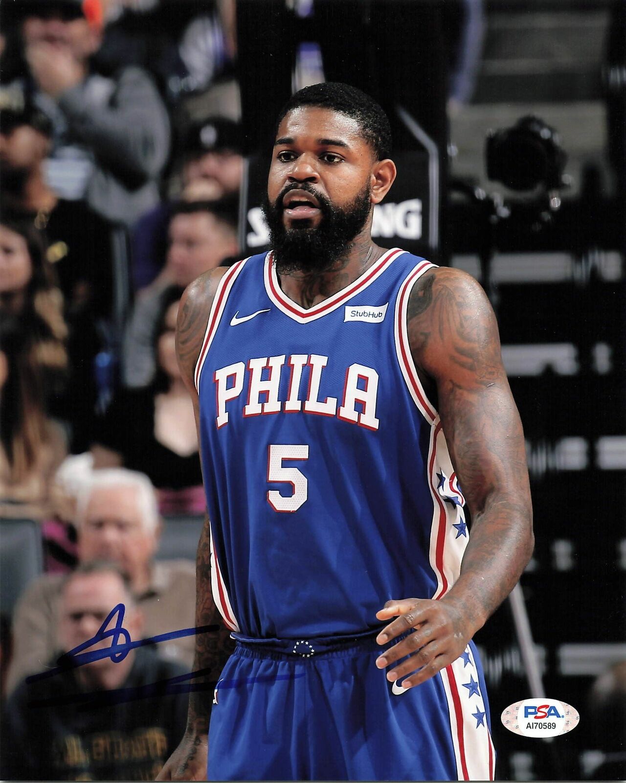 AMIR JOHNSON signed 8x10 Photo Poster painting PSA/DNA Philadelphia 76ers Autographed