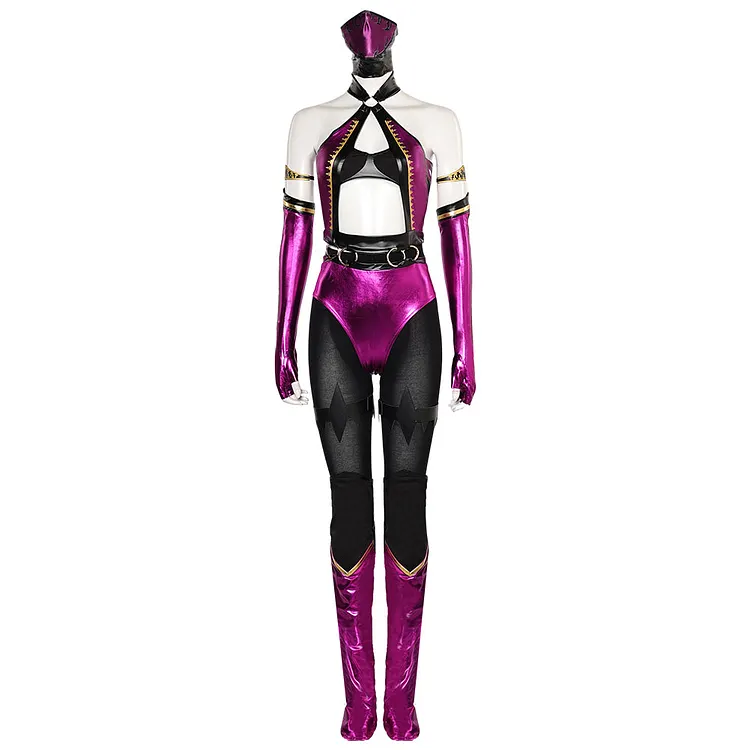 Mortal Kombat 9 Mileena Purple Outfits Cosplay Costume Halloween Carnival Suit
