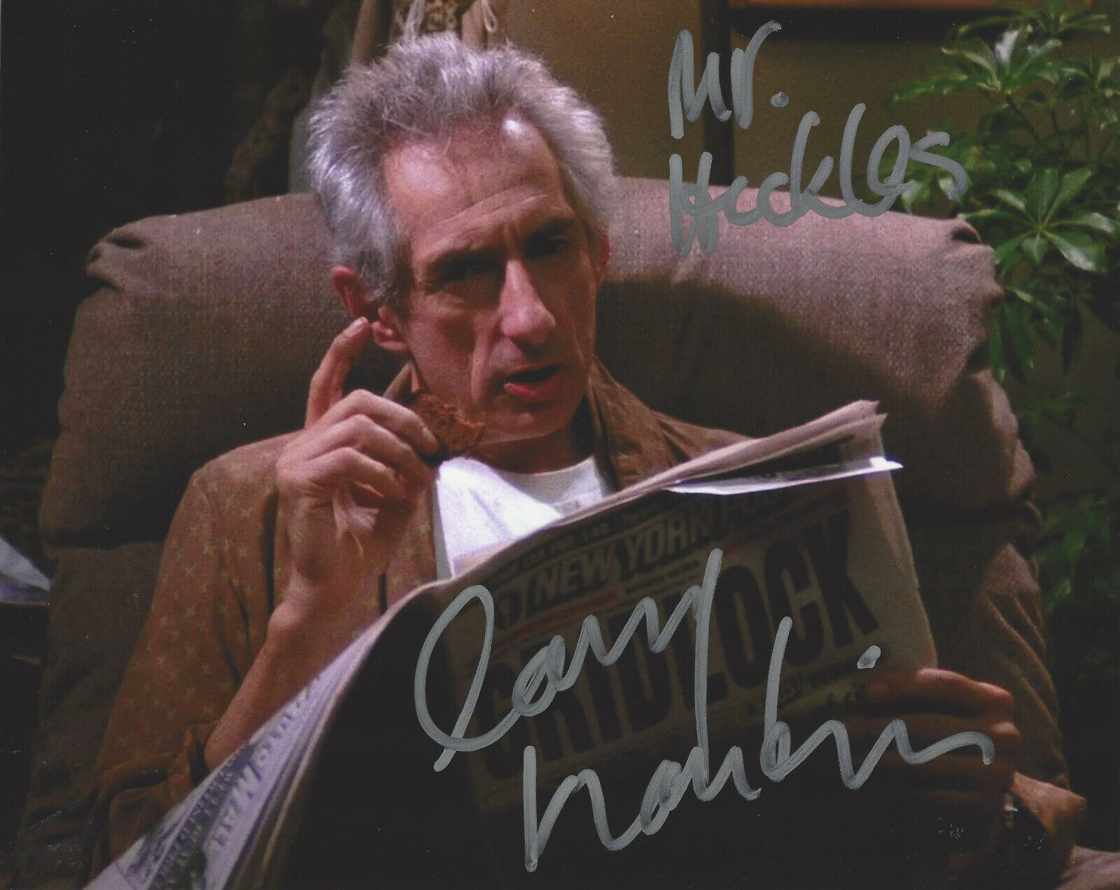 LARRY HANKIN SIGNED 'FRIENDS' MR. HECKLES 8x10 SHOW Photo Poster painting D w/COA ACTOR PROOF