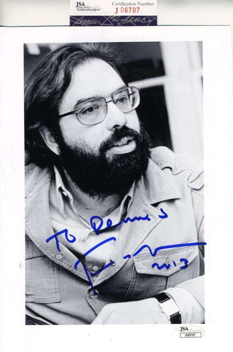 Francis Ford Coppola Jsa Coa Hand Signed 7x9 Photo Poster painting Authentic Autograph