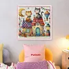 Cat And House-11CT Stamped Cross Stitch 40*40cm/15.75*15.75in tapestrymarket