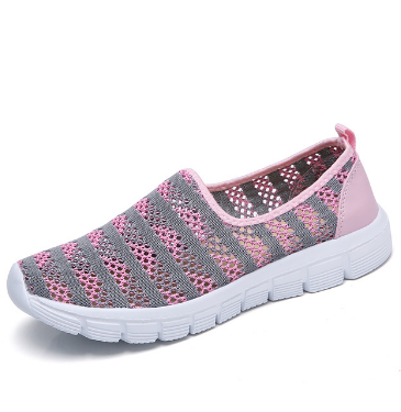 Summer Mature Women Sneakers Slip On Flats Loafers Shoes