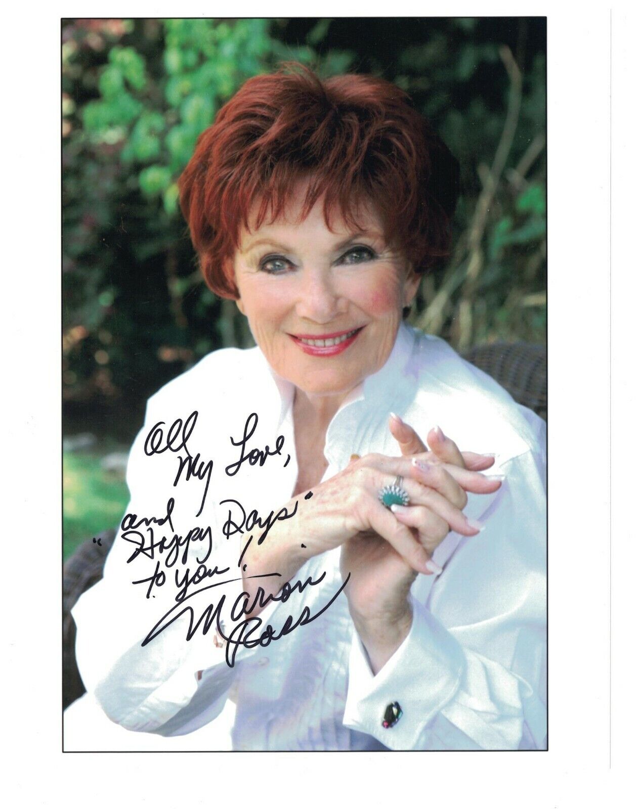 Marion Ross Signed Autographed 8x10 Photo Poster painting Actress Happy Days B