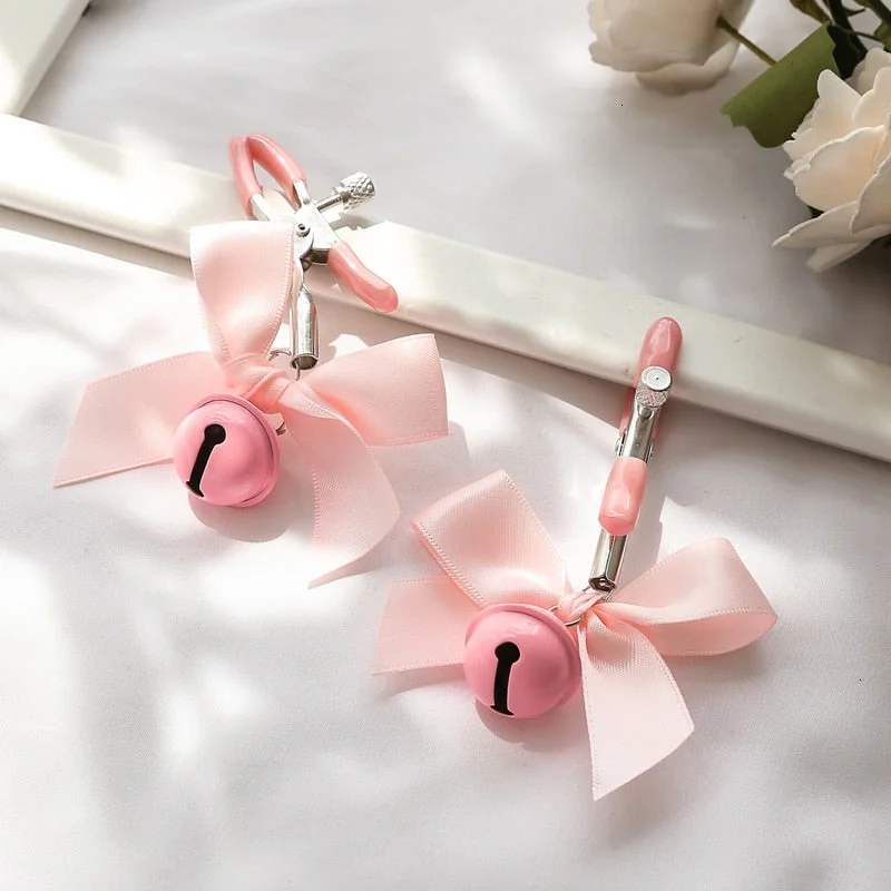 Black And Pink Woman Sexy Adjustable Nipple Clamp Breast Bdsm Small Bell Adult Fetish Flirting Teasing Sex Toys For Couples