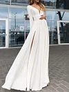 Vintage Split-Side Long Sleeves Maxi Dresses