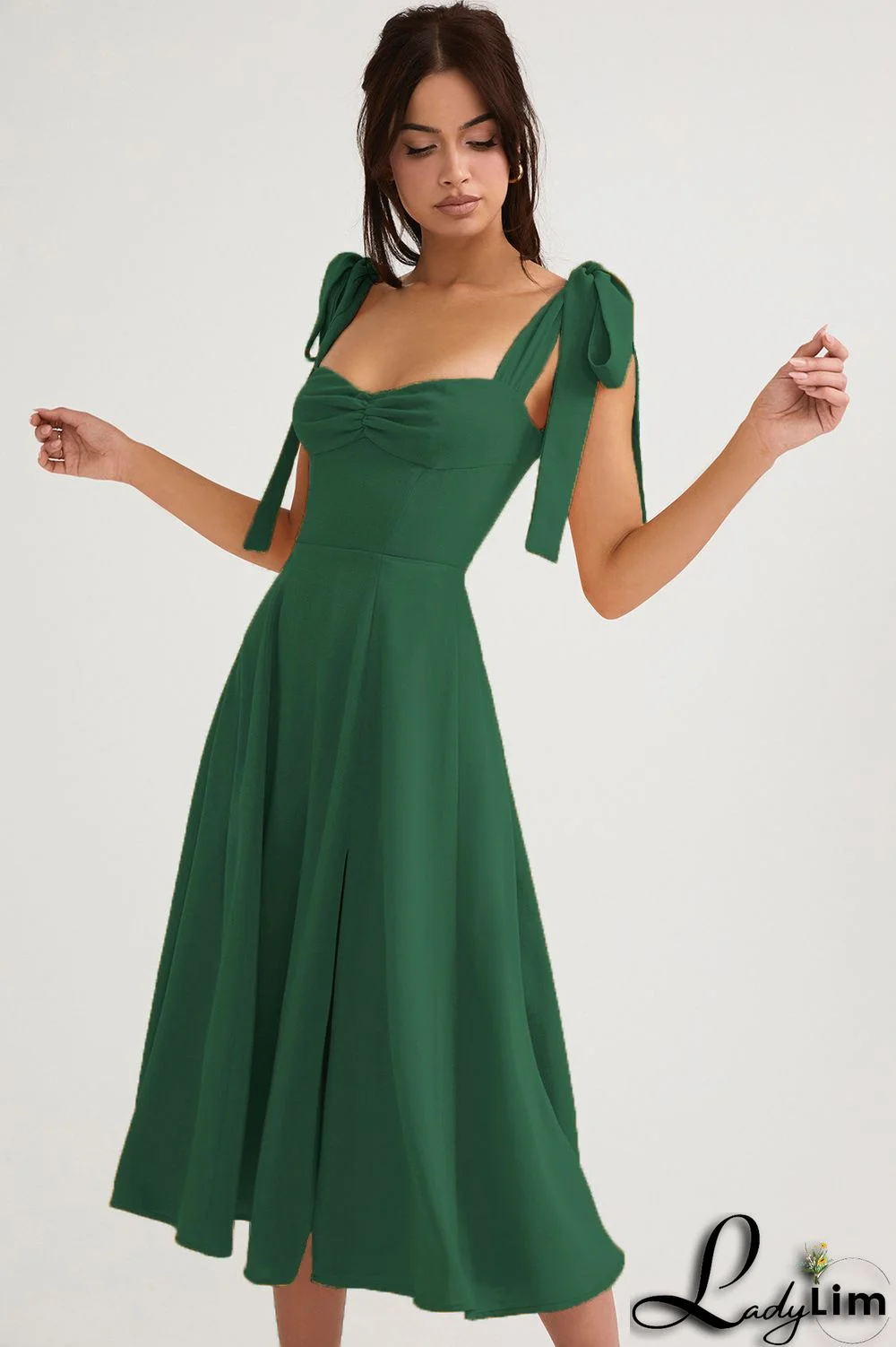 Women French Holidays Backless Sexy Chiffon Maxi Dress