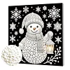uk.everydayedeals DIY Pearl Painting With Frame - Handmade Self-Adhesive Pearls - Snowman(25*25cm)
