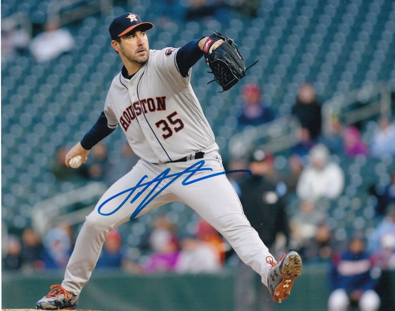 JUSTIN VERLANDER SIGNED AUTOGRAPH 8X10 Photo Poster painting DETROIT TIGERS